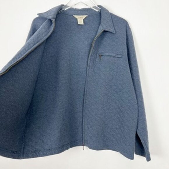 L.L. Beane Barn Jacket Womens Large Blue Quilted Transitional Shacket - Picture 4 of 12